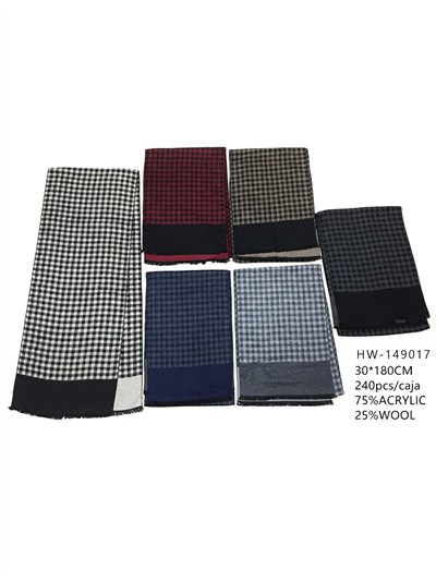 Bufanda hombre cuadros vichy 2