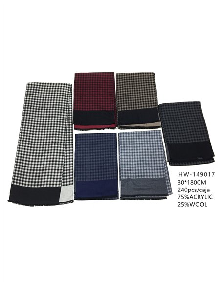 Bufanda hombre cuadros vichy