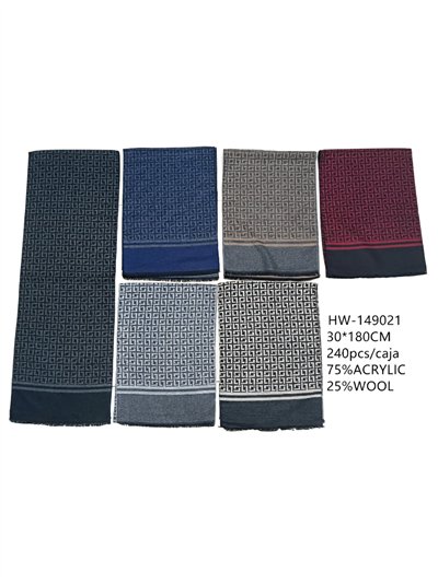 Bufanda hombre dibujo geométrico griego 2