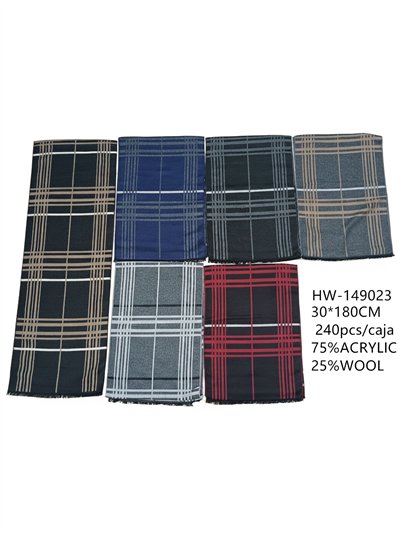 Bufanda hombre cuadros cruzados 2