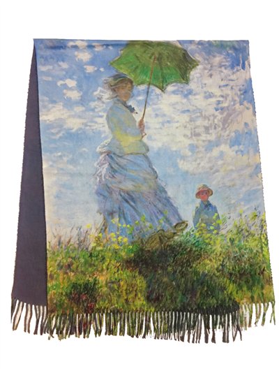 Bufanda cuadro paseo bajo el paraguas