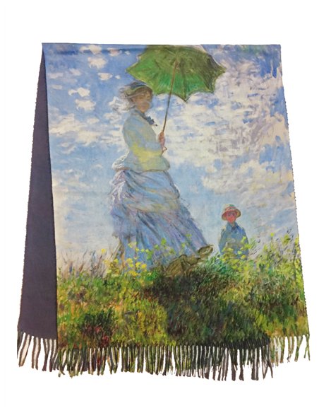 Bufanda cuadro paseo bajo el paraguas