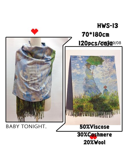 Bufanda cuadro paseo bajo el paraguas