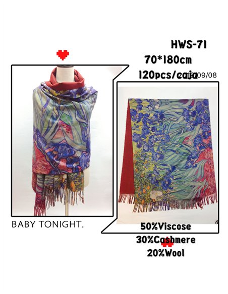 Bufanda cuadro lirios en flor