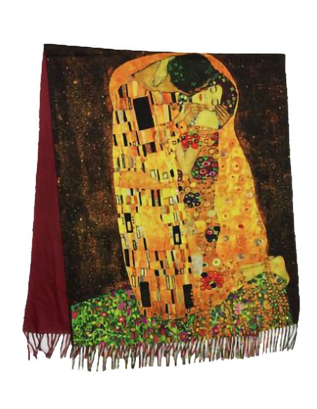 Bufanda cuadro el beso dorado