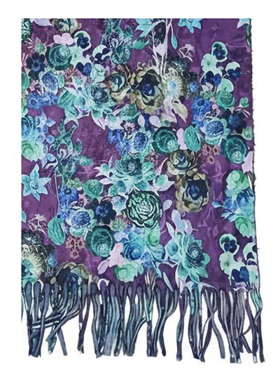 Bufanda flores jardín acuarela