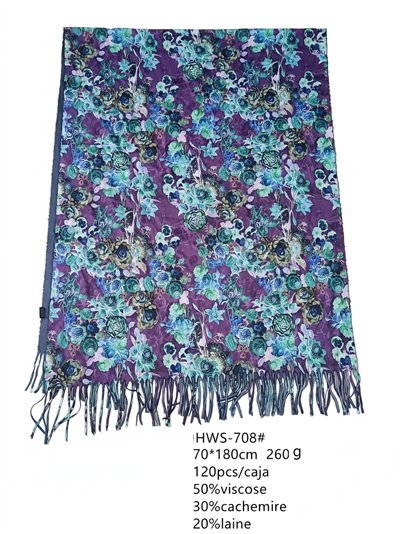 Bufanda flores jardín acuarela 2