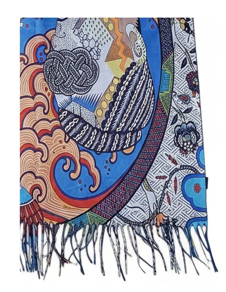 Bufanda estampado boho multicolor