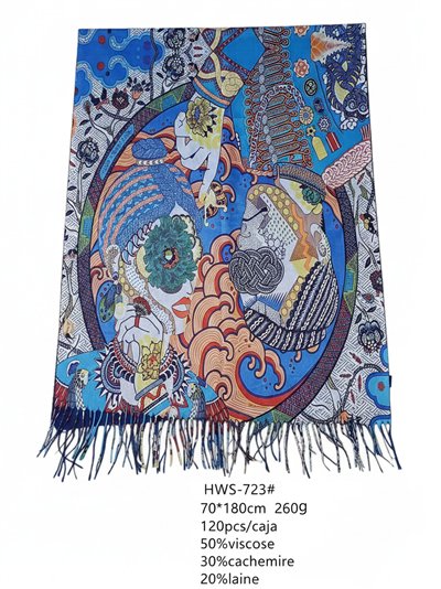 Bufanda estampado boho multicolor 2