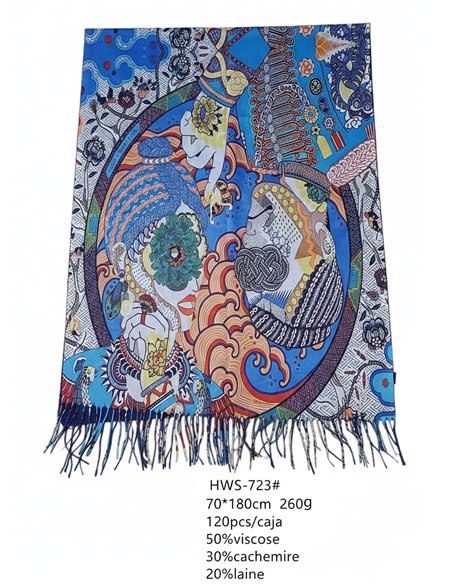 Bufanda estampado boho multicolor