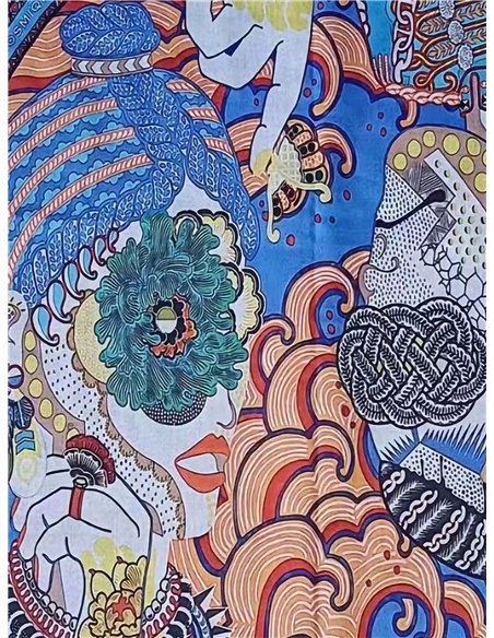 Bufanda estampado boho multicolor