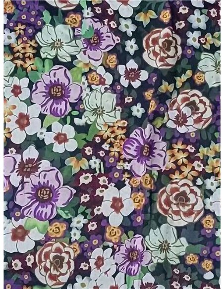 Bufanda flores pequeñas multicolor