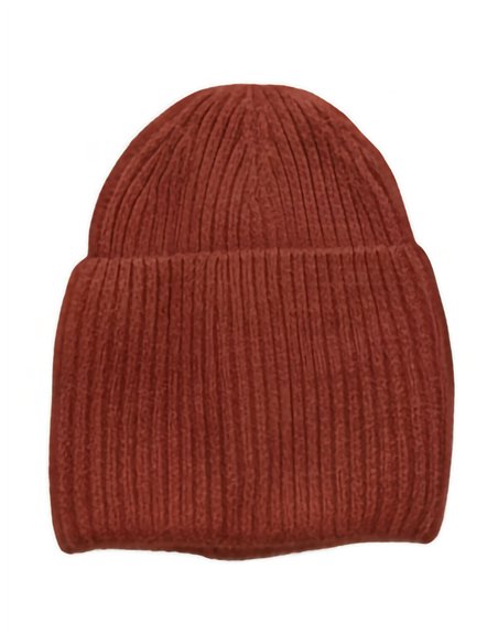 Gorro canalé vuelta tacto cachemira