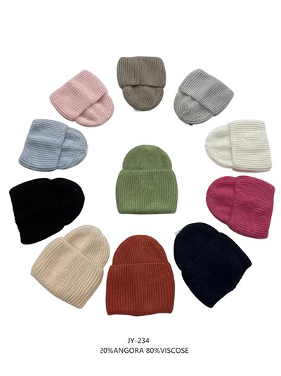 Gorro canalé vuelta tacto cachemira 2