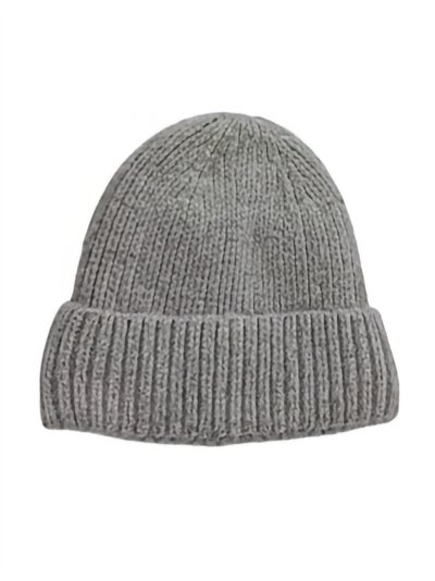 Gorro básico de punto afelpado en mezcla de angora