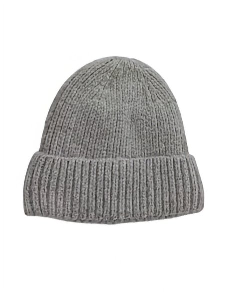 Gorro básico de punto afelpado en mezcla de angora