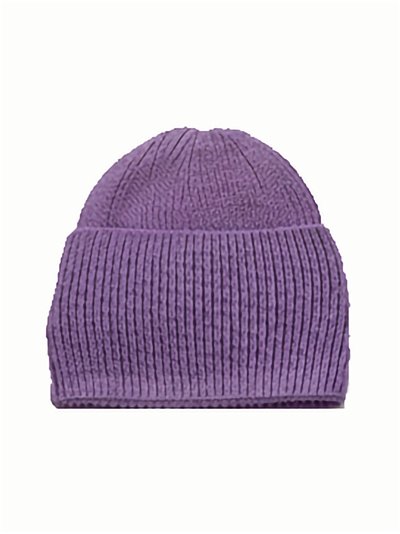 Gorro de punto liso forro suave