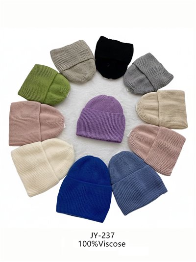 Gorro de punto liso forro suave 2