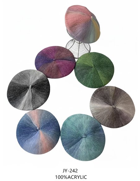 Boina de punto jaspeada