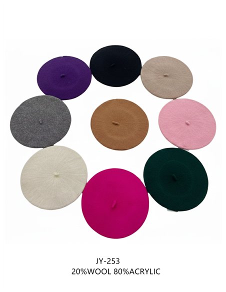 Boina punto efecto lana