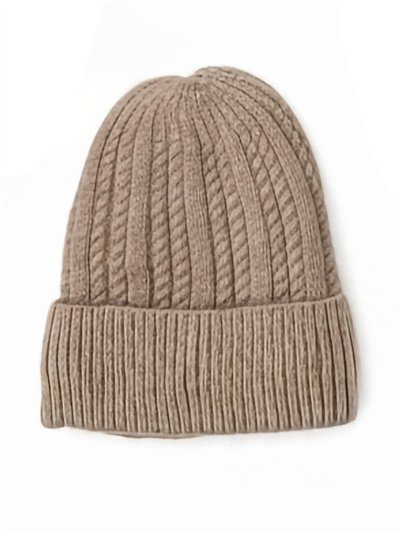 Gorro hombre punto canalé básico forro suave