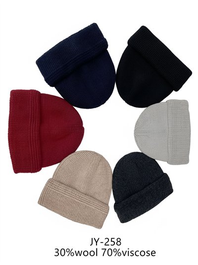 Gorro hombre punto vuelta forro suave 2
