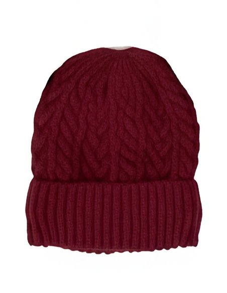 Gorro hombre punto trenzado vuelta forro suave