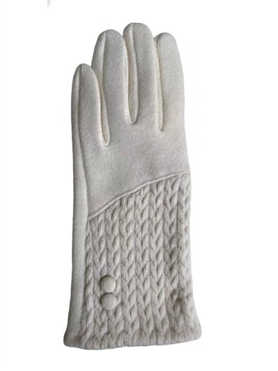 Guantes paño con puño trenzado y botones 2
