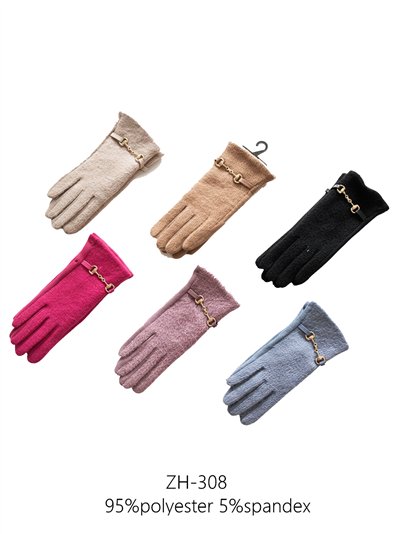 Guantes cadena decorativa palma efecto ante