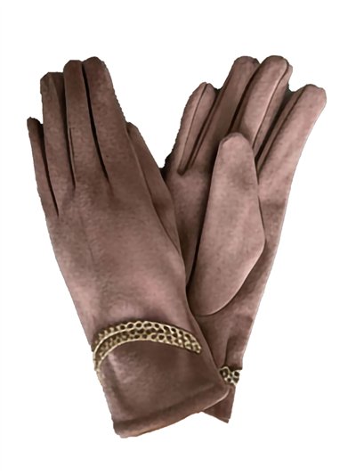 Guantes efecto ante con doble cadena 2
