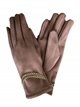 Guantes efecto ante con doble cadena