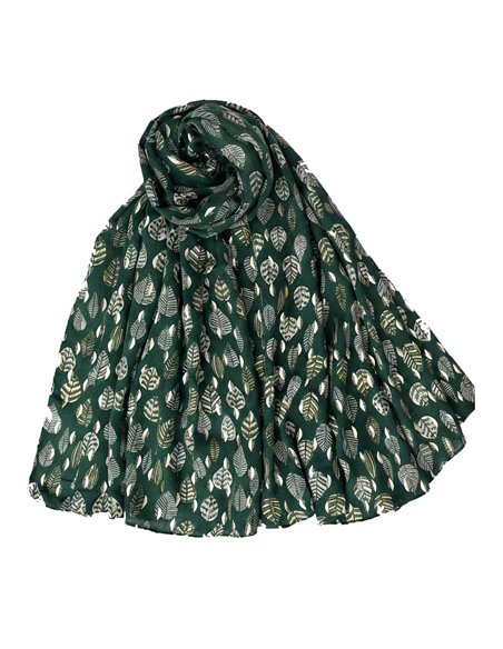 Pañuelo hojas metálicas multicolor