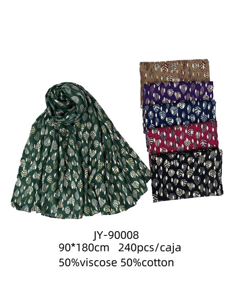 Pañuelo hojas metálicas multicolor