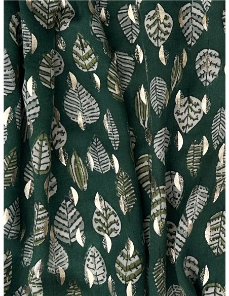 Pañuelo hojas metálicas multicolor