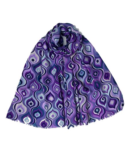 Pañuelo ondas retro multicolor