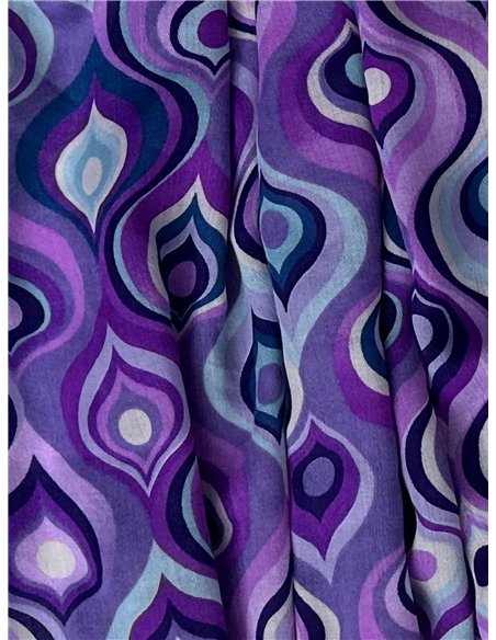 Pañuelo ondas retro multicolor