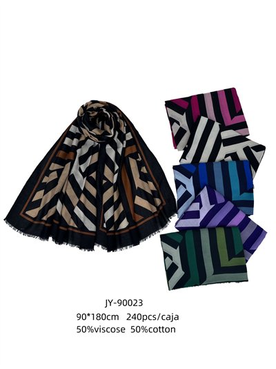 Pañuelo rayas diagonales bicolor 2