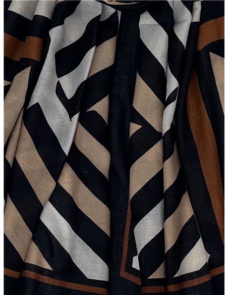 Pañuelo rayas diagonales bicolor