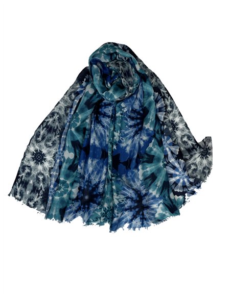 Pañuelo estampado tie-dye floral