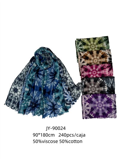 Pañuelo estampado tie-dye floral 2