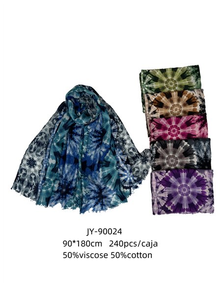 Pañuelo estampado tie-dye floral