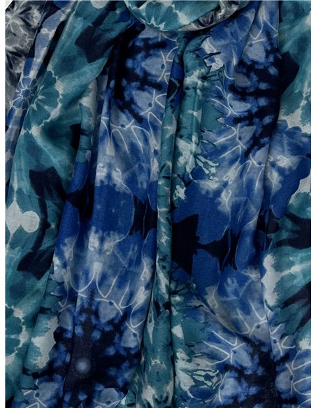 Pañuelo estampado tie-dye floral