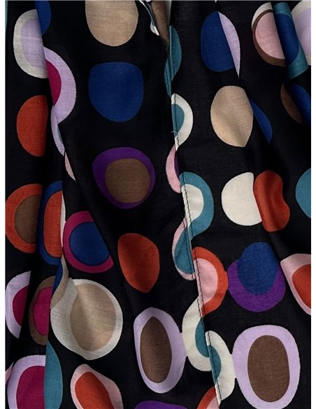 Pañuelo estampado círculos multicolor
