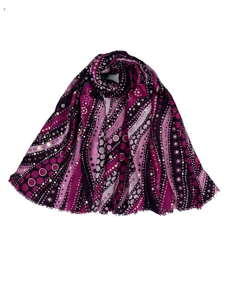 Pañuelo ondas degradadas con detalles dorados