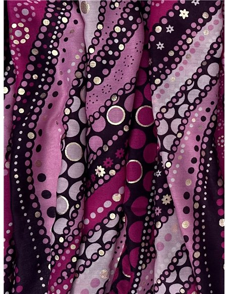 Pañuelo ondas degradadas con detalles dorados