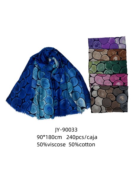 Pañuelo círculos concéntricos degradados