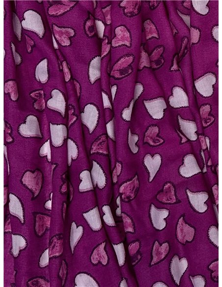 Pañuelo corazones estampados