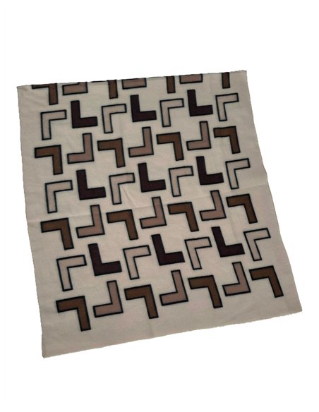 Bufanda jacquard geométrica mezcla de lana