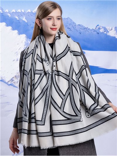 Pañuelo ecuestre jacquard