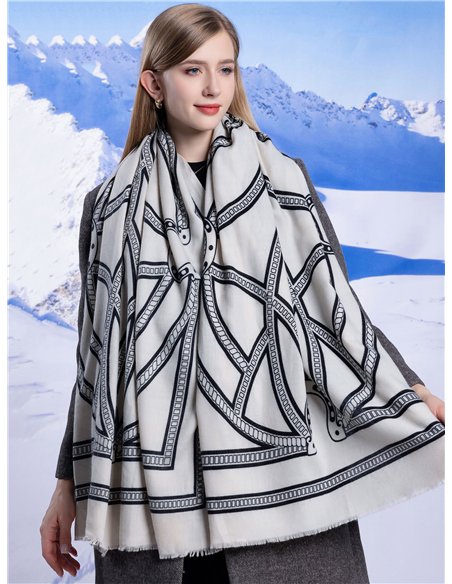 Pañuelo ecuestre jacquard